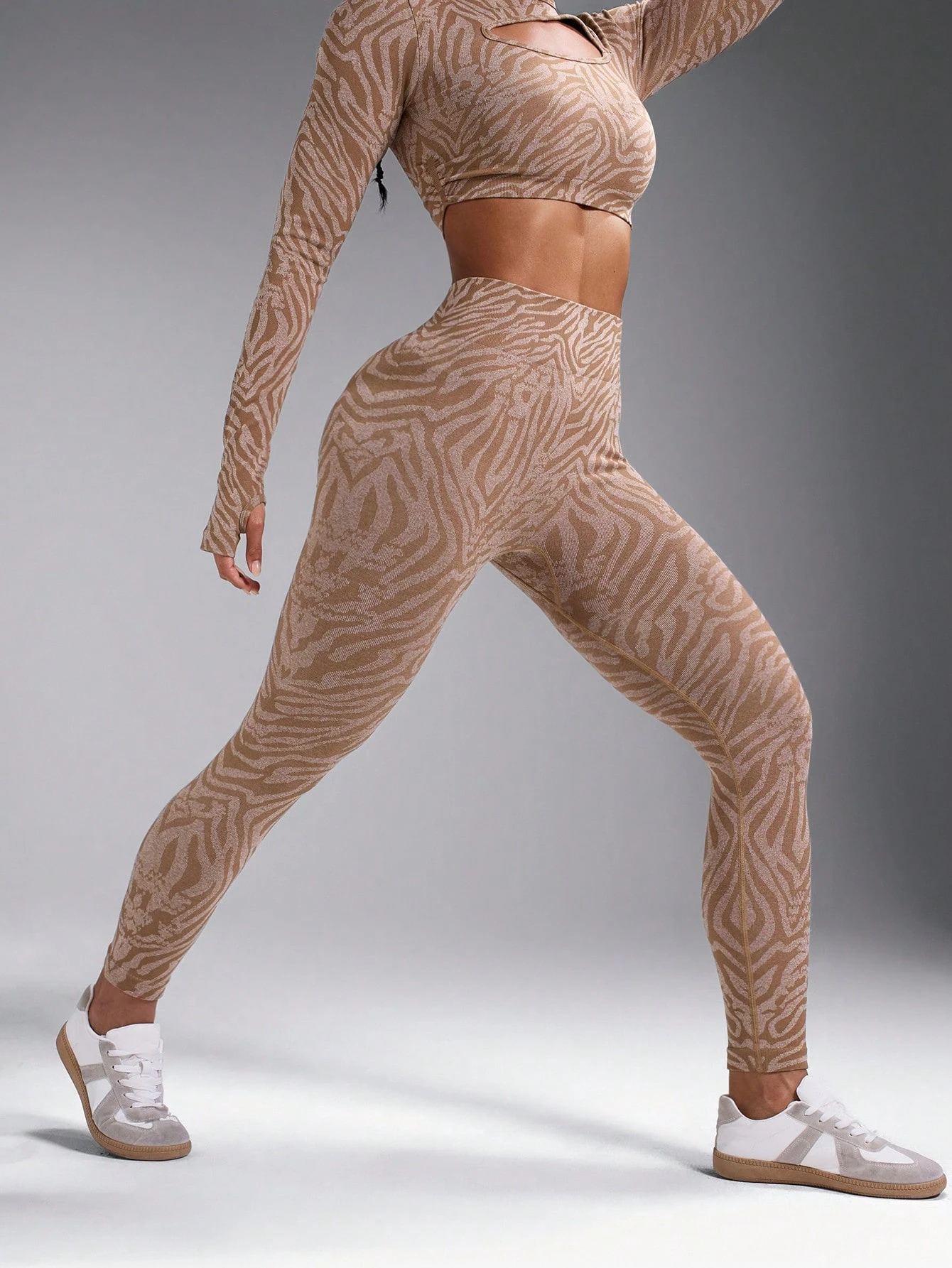 Calça Legging Esportiva Padrão Zebra