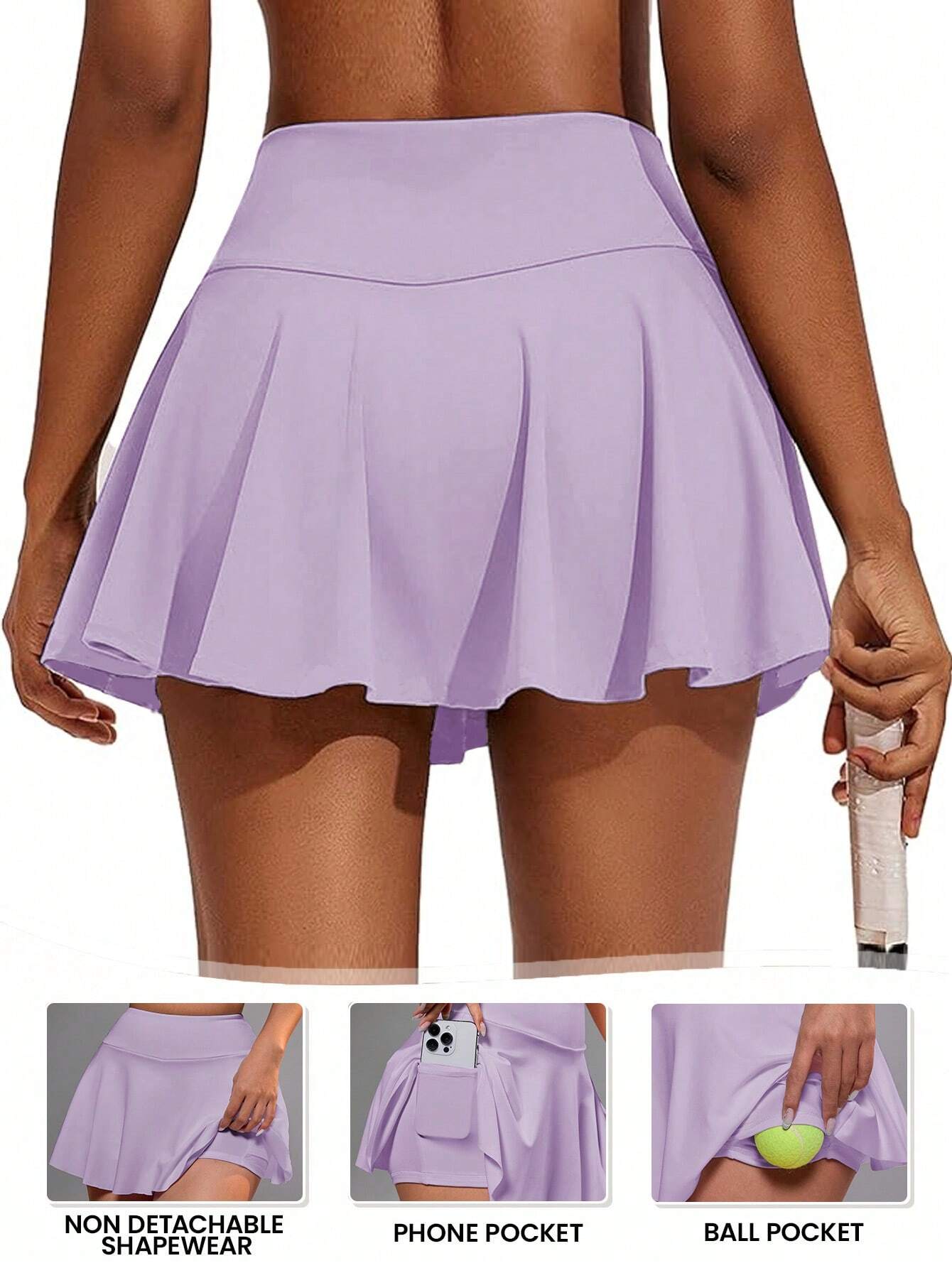Saia Shorts de Tênis com Bolsos Laterais e Cintura Alta